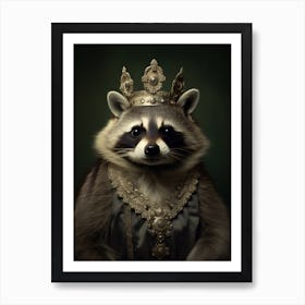 Vintage Portrait Of A Tres Marias Raccoon 5 Affiche