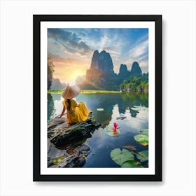 Li Li Lake, Li Li Art Print