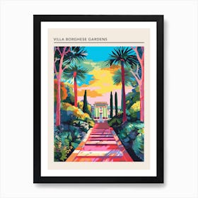 Villa Borghese Gardens Rome Art Print