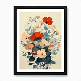 Poppies In A Vase 1 Art Print