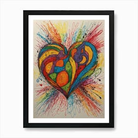 Heart Of Music 18 Art Print