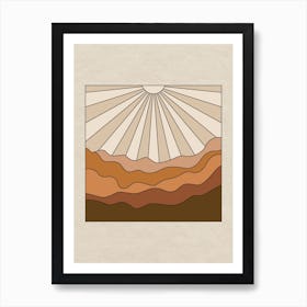 Sun Over Layers Art Print