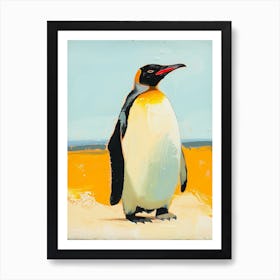 King Penguin Salisbury Plain Colour Block Painting 3 Art Print