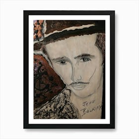 Jeff Buckley and hat Art Print