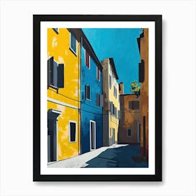 Naples Nostalgia: Historical Homes in the Old City, Italy Art Print