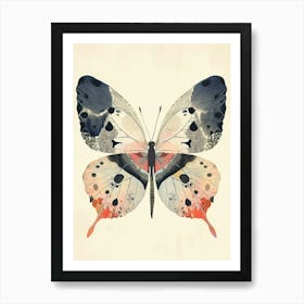 Colourful Insect Illustration Butterfly 32 Art Print