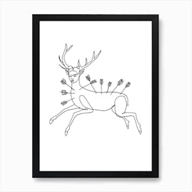 Frida Wounded Deer Art Print