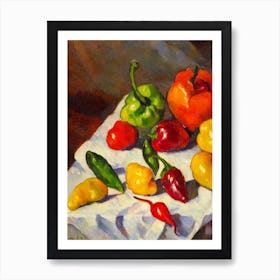 Anaheim Pepper Cezanne Style vegetable Art Print