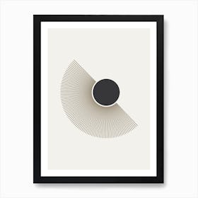 Circle With A Sun. Abstract Boho Art Print Art Print