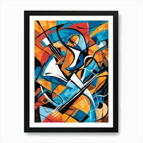 Abstract Guitar Painting Art Print