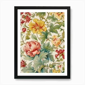 Floral Wallpaper 177 Art Print