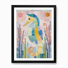 Seahorse Mosaic Art Print