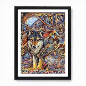 Wolf on a journey Art Print