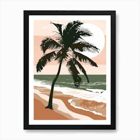 Palm Tree On The Beach 6 Art Print