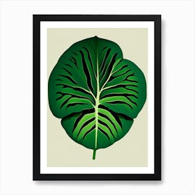 Gotu Kola Leaf Vibrant Inspired Art Print