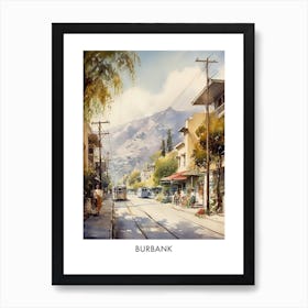 Burbank Watercolor 3 Travel Poster Art Print