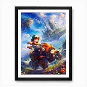 Mario Bros 4 Art Print