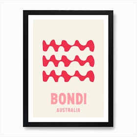 Bondi Beach, Australia, Graphic Style Poster 5 Art Print