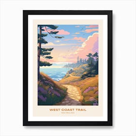 West Coast Trail New Zealand Hike Poster Art Print