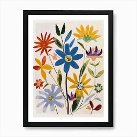 Painted Florals Edelweiss 1 Póster