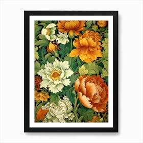 Floral Wallpaper 372 Art Print