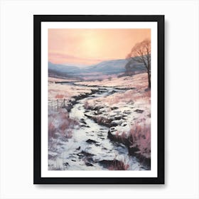 Dreamy Winter Painting Brecon Beacons National Park Wales 1 Art Print