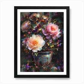 Roses In A Pot 1 Art Print