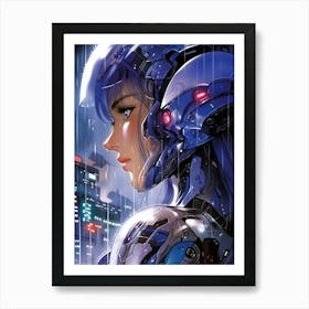 Girl In A Robot Suit Art Print