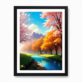 Sakura Trees 7 Art Print