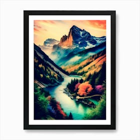 Mountain Landscape Painting 12 Art Print