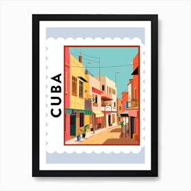 Cuba Travel Stamp Poster Art Print
