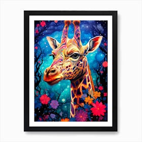 Giraffe Painting Art Print