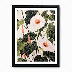 Flower Illustration Morning Glory 2 Art Print