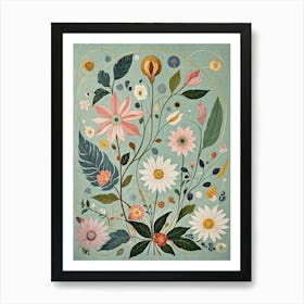 Floral Harmony Art Print