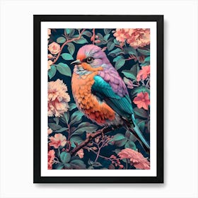 Bird In The Garden Inspired By William Morris Art Print