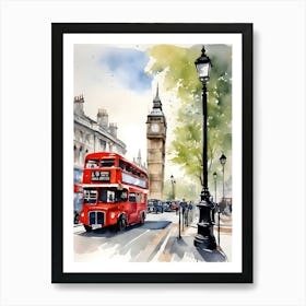 London City Watercolor 1 Art Print