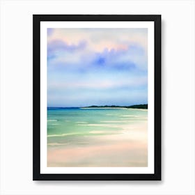 Yalong Bay Beach 2, Hainan Island, China Watercolour Art Print