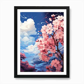 Beautiful Sakura Cherry Blossom Art Print