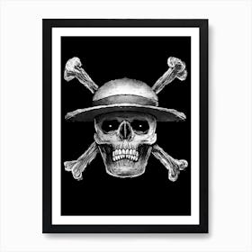 One Piece Skull Strawhat Art Print