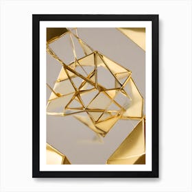 Gold Cubes Art Print