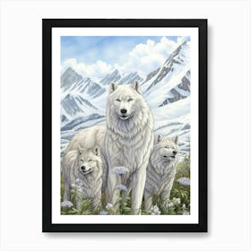 Wolf Pack Scenery 6 Art Print