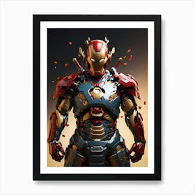 Samurai Iron Man Art Print