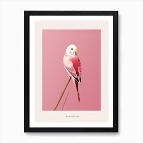 Minimalist Budgerigar 3 Bird Poster Art Print