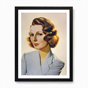 Greta Garbo Retro Collage Movies Art Print