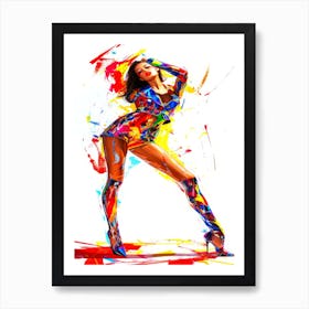 Top Model Outfit - Model Colorful Art Print