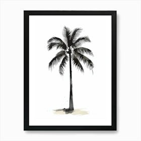 Palm Tree Pixel Illustration 4 Art Print