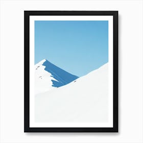 Gudauri, Georgia Minimal Skiing Poster Art Print