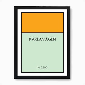 Karlavägen Stockholm Sweden Art Print