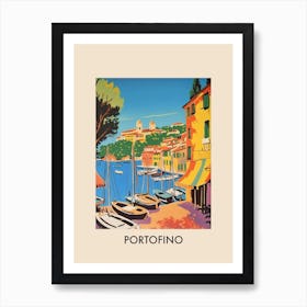 Portofino Italy 9 Vintage Travel Poster Art Print