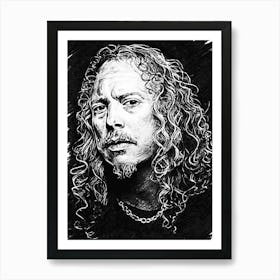 kirk metallica band music Art Print